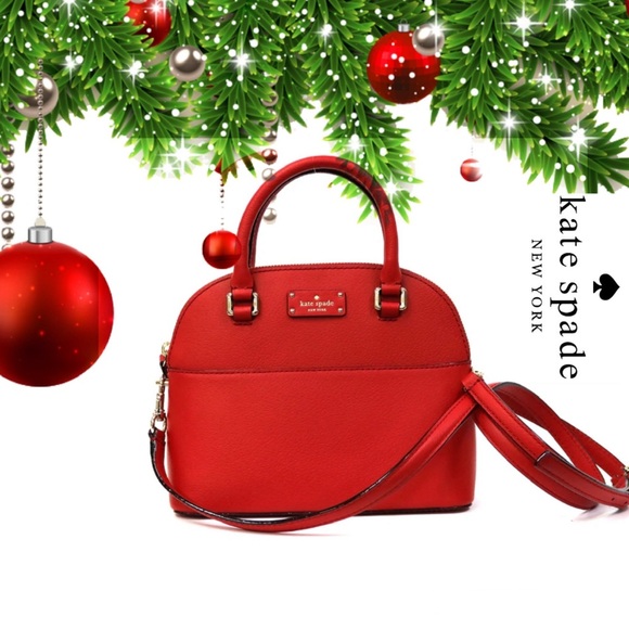 Kate Spade Mini Carli Grove Street Leather Crossbody Purse in Red Carpet w/COA - Picture 1 of 13